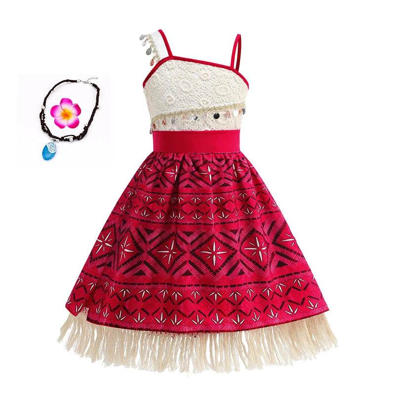 Authentic Disney Moana Dress Costume For Girls Party Lace - ToylandEU