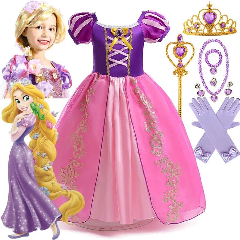 Authentic Disney Rapunzel Dress Puff Sleeve For Girls - ToylandEU