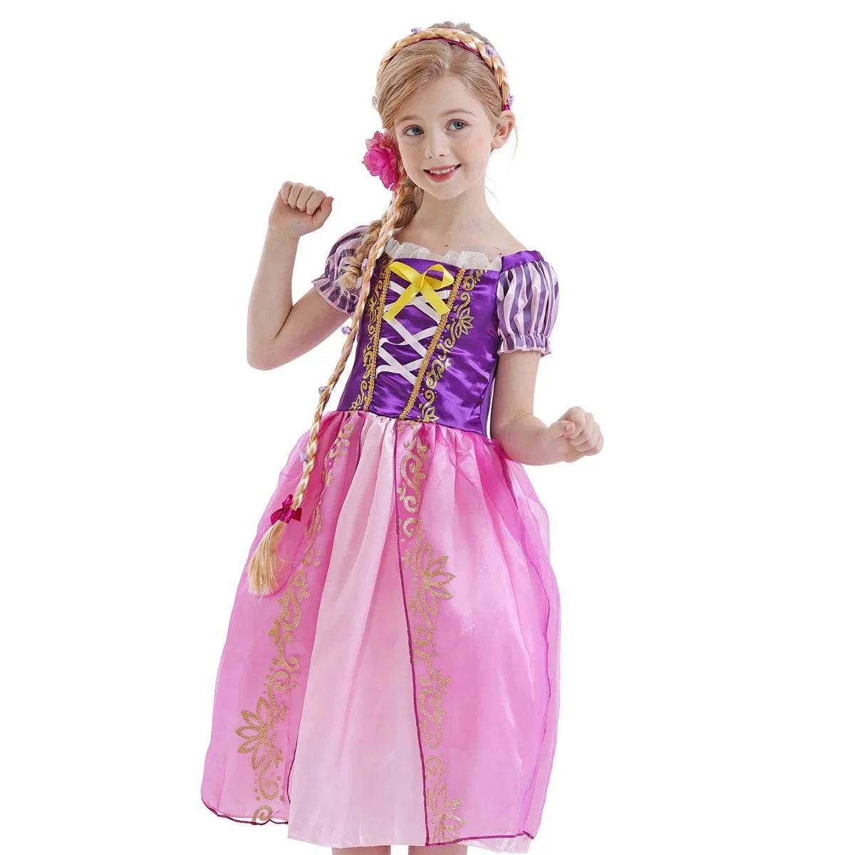 Authentic Disney Rapunzel Dress Puff Sleeve For Girls - ToylandEU