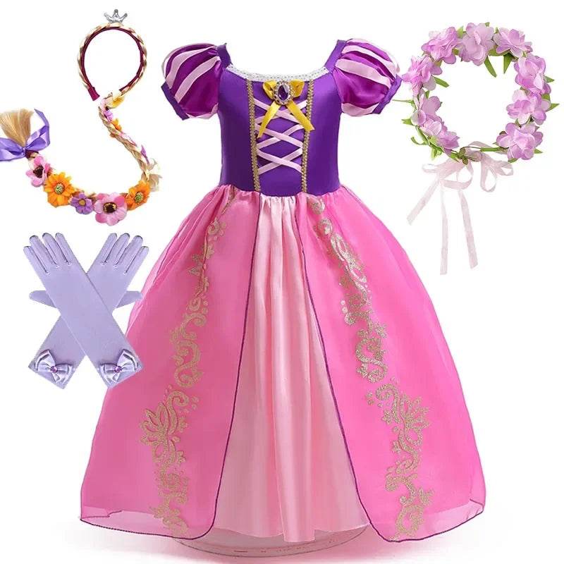Authentic Disney Rapunzel Dress Puff Sleeve For Girls - ToylandEU