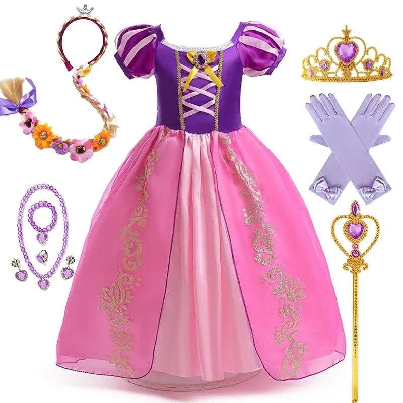 Authentic Disney Rapunzel Dress Puff Sleeve For Girls - ToylandEU