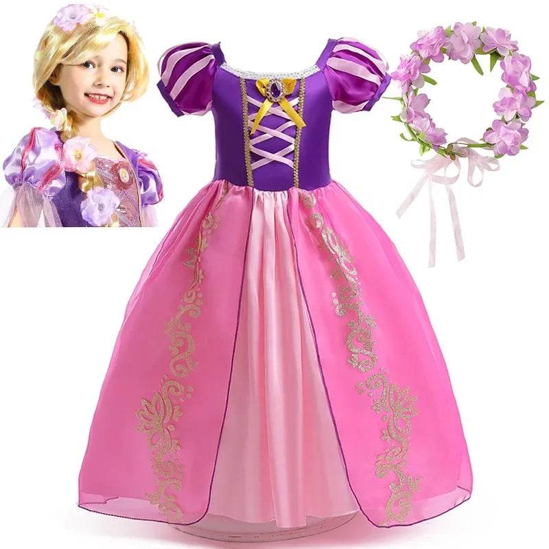 Authentic Disney Rapunzel Dress Puff Sleeve For Girls - ToylandEU