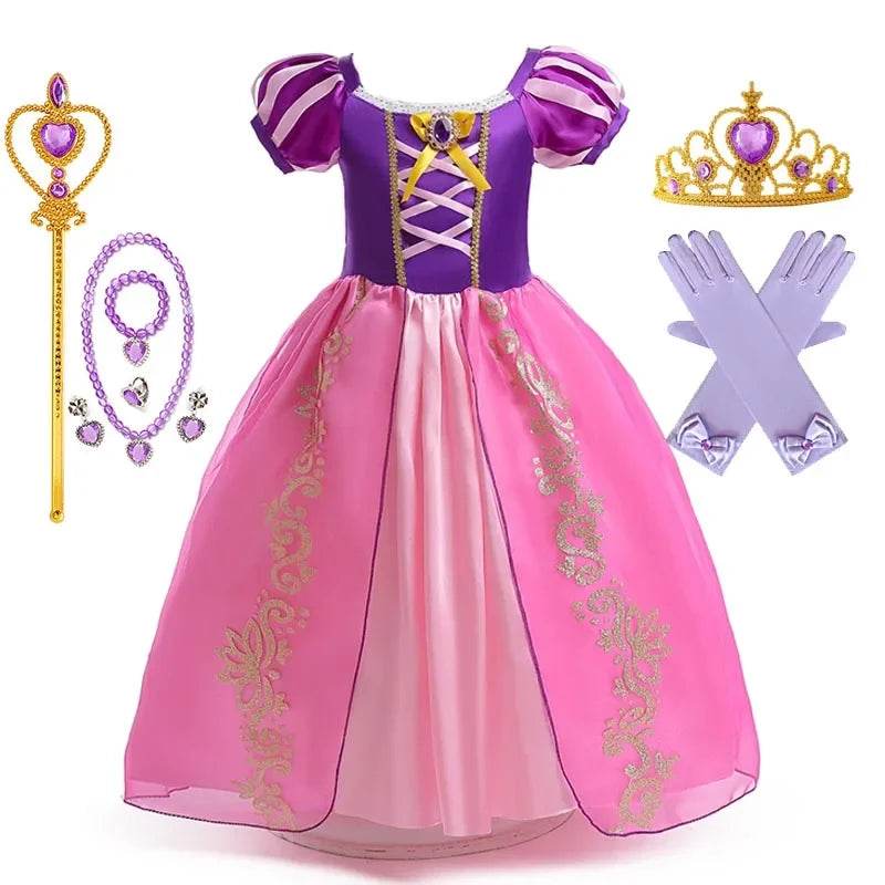 Authentic Disney Rapunzel Dress Puff Sleeve For Girls - ToylandEU