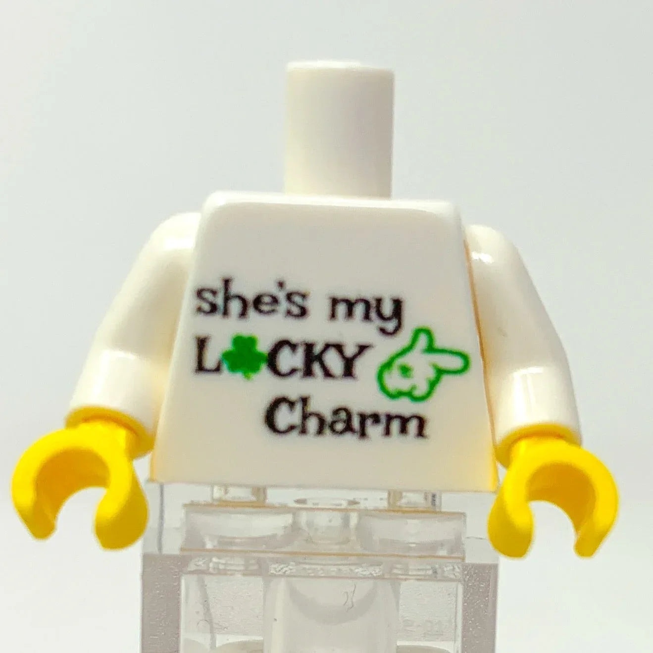 Authentic LEGO Figure Torso With Custom Print She's My Lucky Charm By B3 Customs - ToylandEU