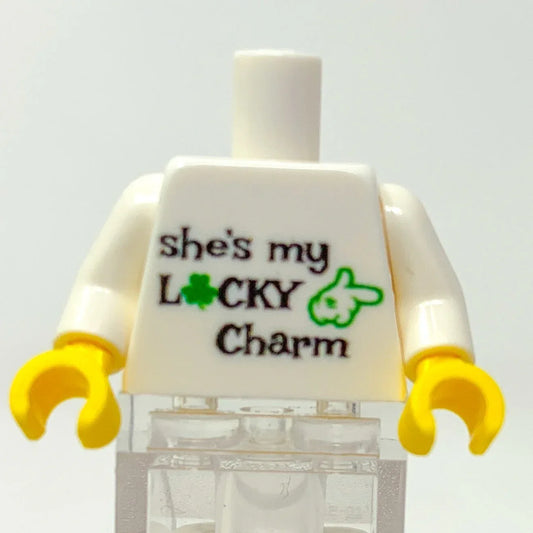 Authentic LEGO Figure Torso With Custom Print She's My Lucky Charm By B3 Customs - ToylandEU