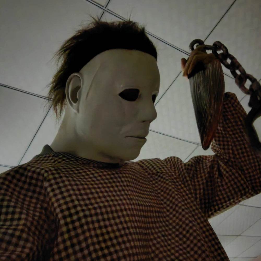 Authentic Michael Myers Mask White Latex Full Head For Men - ToylandEU