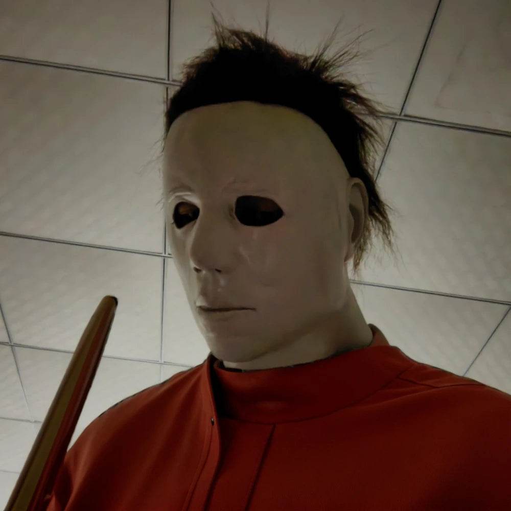 Authentic Michael Myers Mask White Latex Full Head For Men - ToylandEU