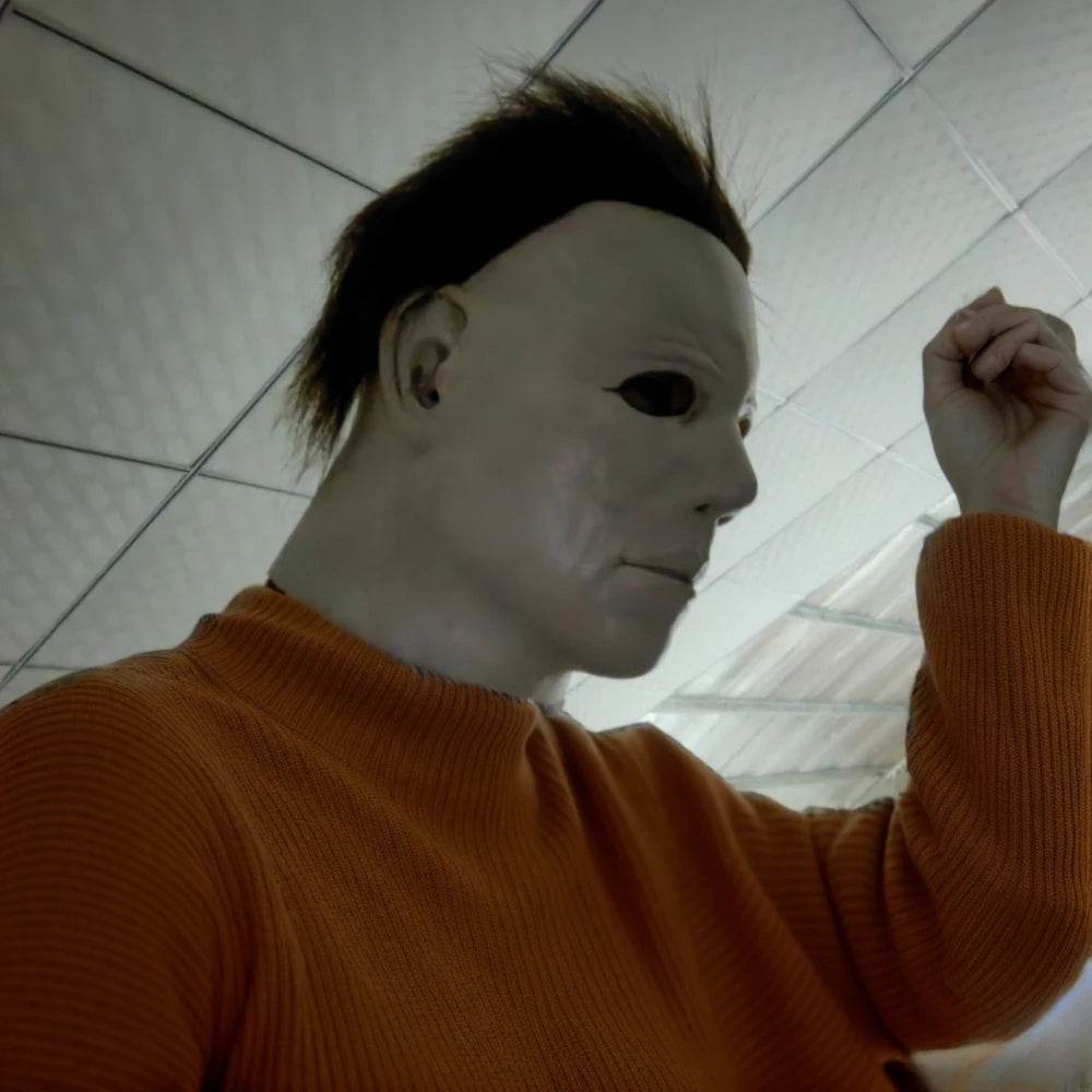 Authentic Michael Myers Mask White Latex Full Head For Men - ToylandEU