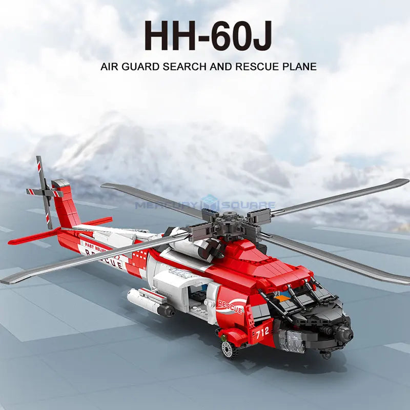 Authentic Military Building Block Model Lego Compatible HH 60J Guard Rescue Helicopter 88012 For Builders And Collectors - ToylandEU