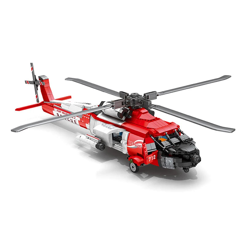 Authentic Military Building Block Model Lego Compatible HH 60J Guard Rescue Helicopter 88012 For Builders And Collectors - ToylandEU