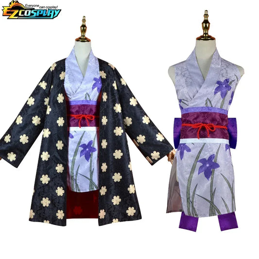 Authentic Nico Robin Cosplay Costume With Kimono Dress Wig - ToylandEU