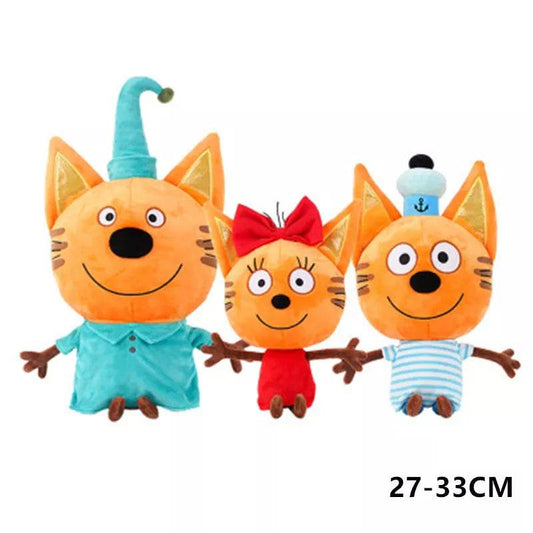 Authentic Russian Happy Three Cats Plush Toy - Ideal for Kids & Family - ToylandEU