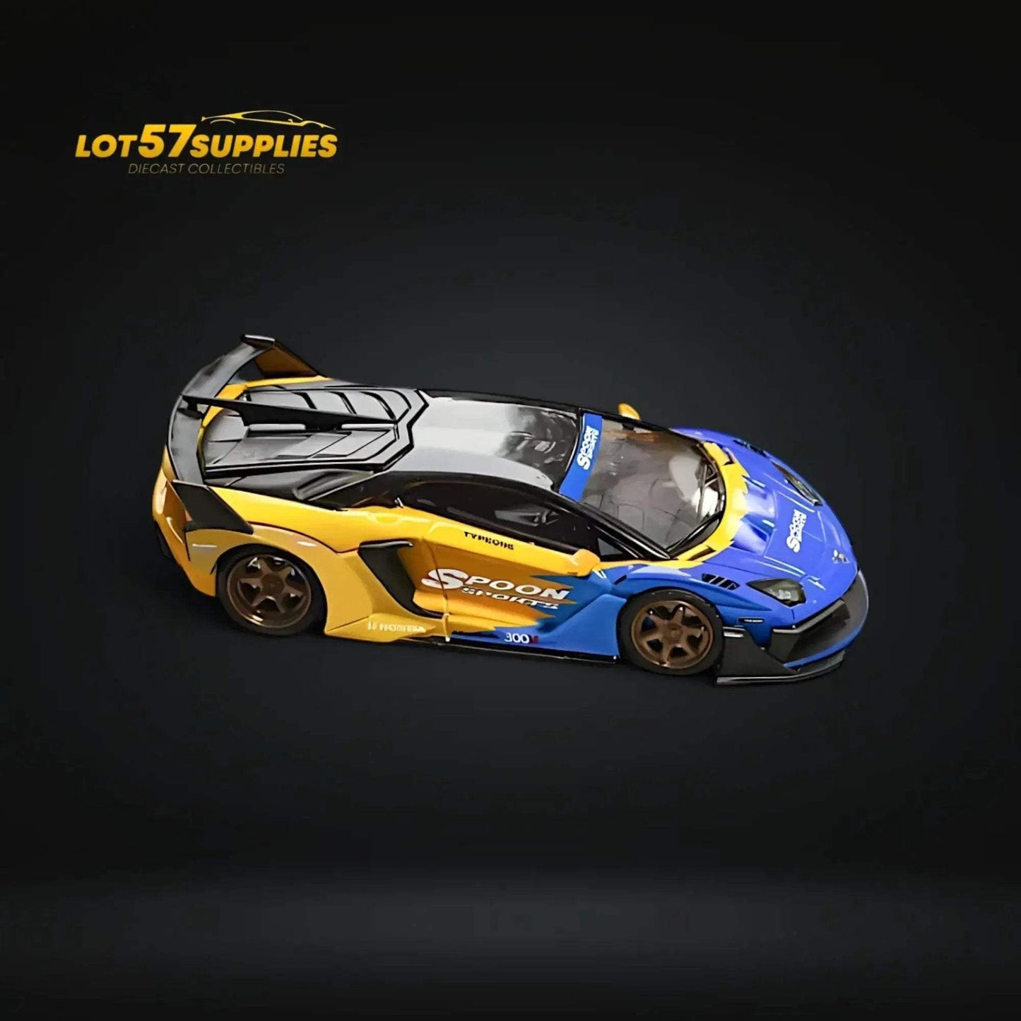 Authentic Spoon Livery Lamborghini Aventador LP7004 GT EVO Diecast 1:64 - ToylandEU