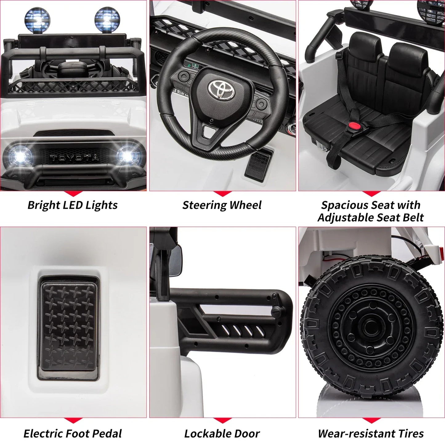 Authentic Toyota Licensed Ride On Car With LED Lights - ToylandEU