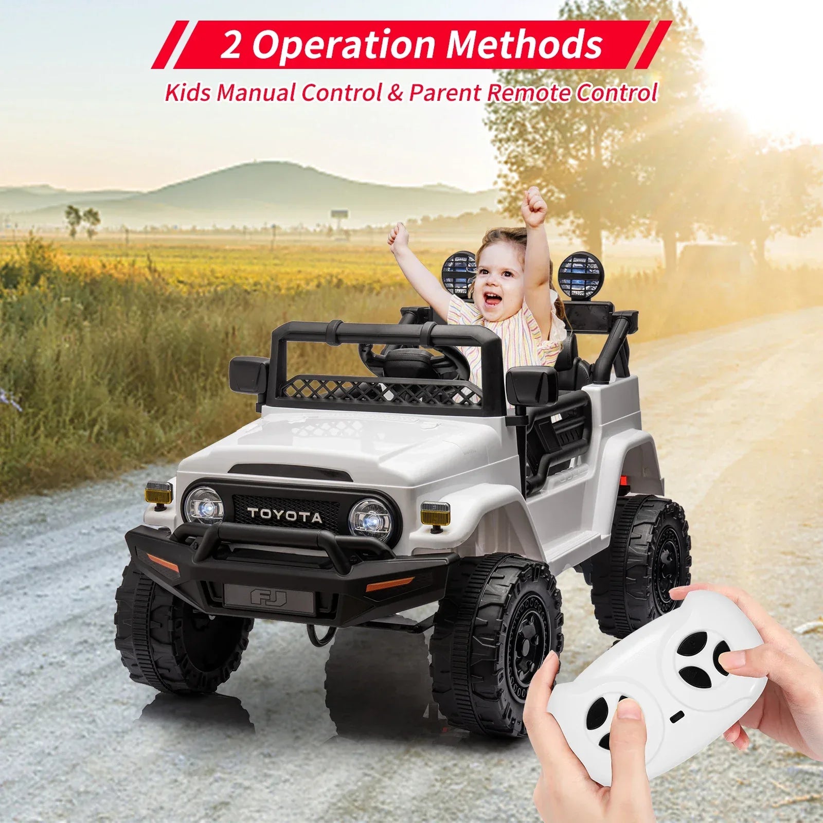 Authentic Toyota Licensed Ride On Car With LED Lights - ToylandEU