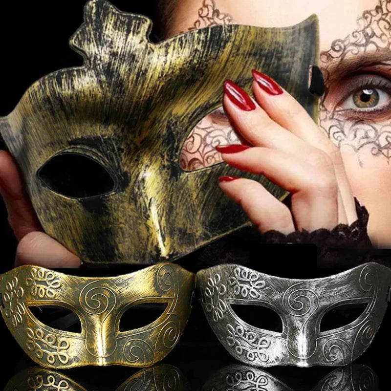 Authentic Vintage Metal Half Face Mask For Halloween Costume - ToylandEU