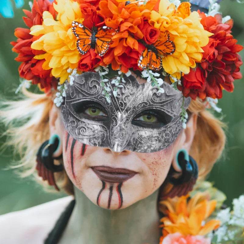 Authentic Vintage Metal Half Face Mask For Halloween Costume - ToylandEU