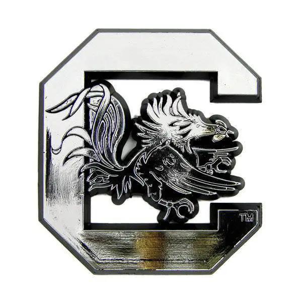  South Carolina Gamecocks Auto Emblem Silver Chrome Finish -  ToylandEU™