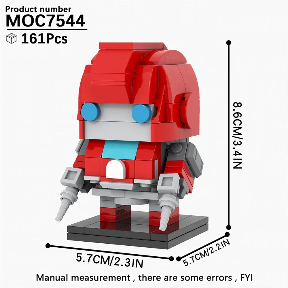 Autobots BrickHeadzed Optimus Primal Megatron Building Block Set Educational - ToylandEU