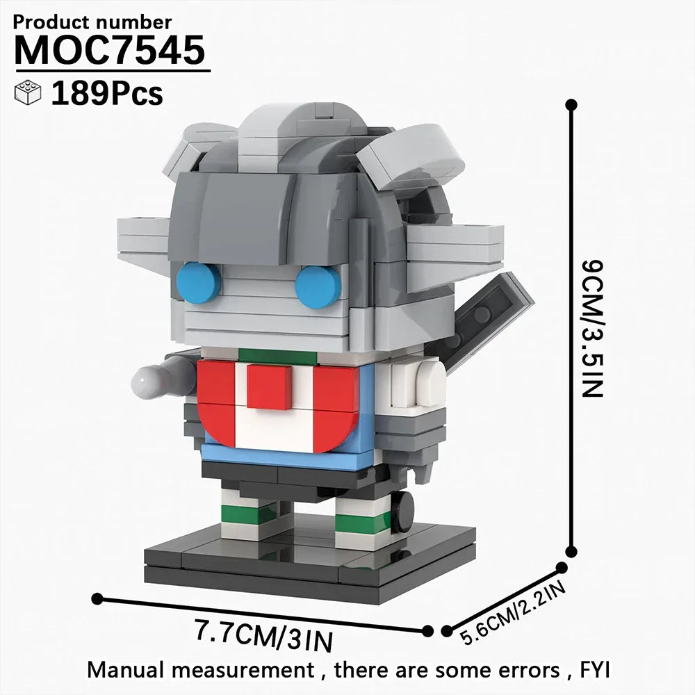 Autobots BrickHeadzed Optimus Primal Megatron Building Block Set Educational - ToylandEU