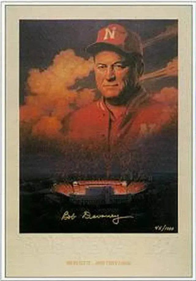  Bob Devaney Autographed Print Unframed Nebraska Coach -  ToylandEU™
