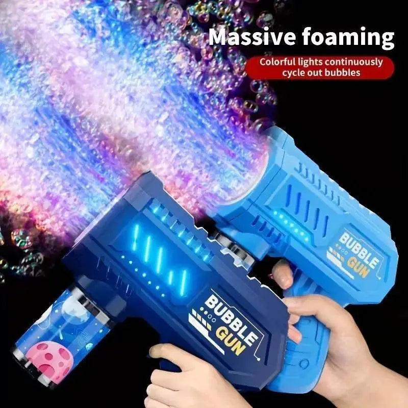  Fully Automatic Bubble Gun Rocket Bubbles Machine Automatic Blower with Bubble Liquid Toy for Kids Beach Outdoor Gifts -  ToylandEU™