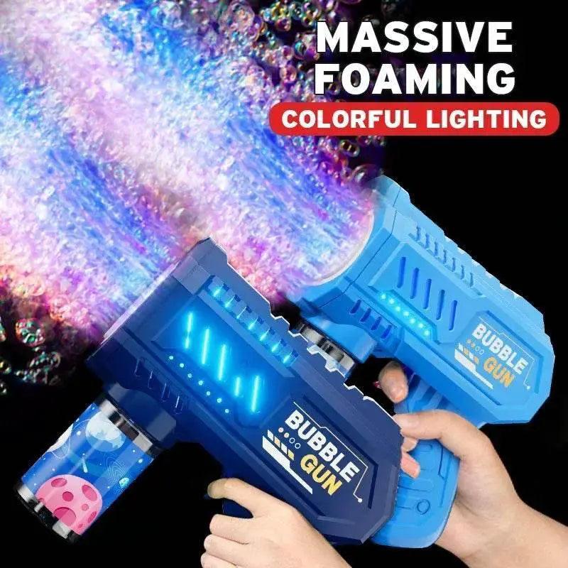  Fully Automatic Bubble Gun Rocket Bubbles Machine Automatic Blower with Bubble Liquid Toy for Kids Beach Outdoor Gifts -  ToylandEU™