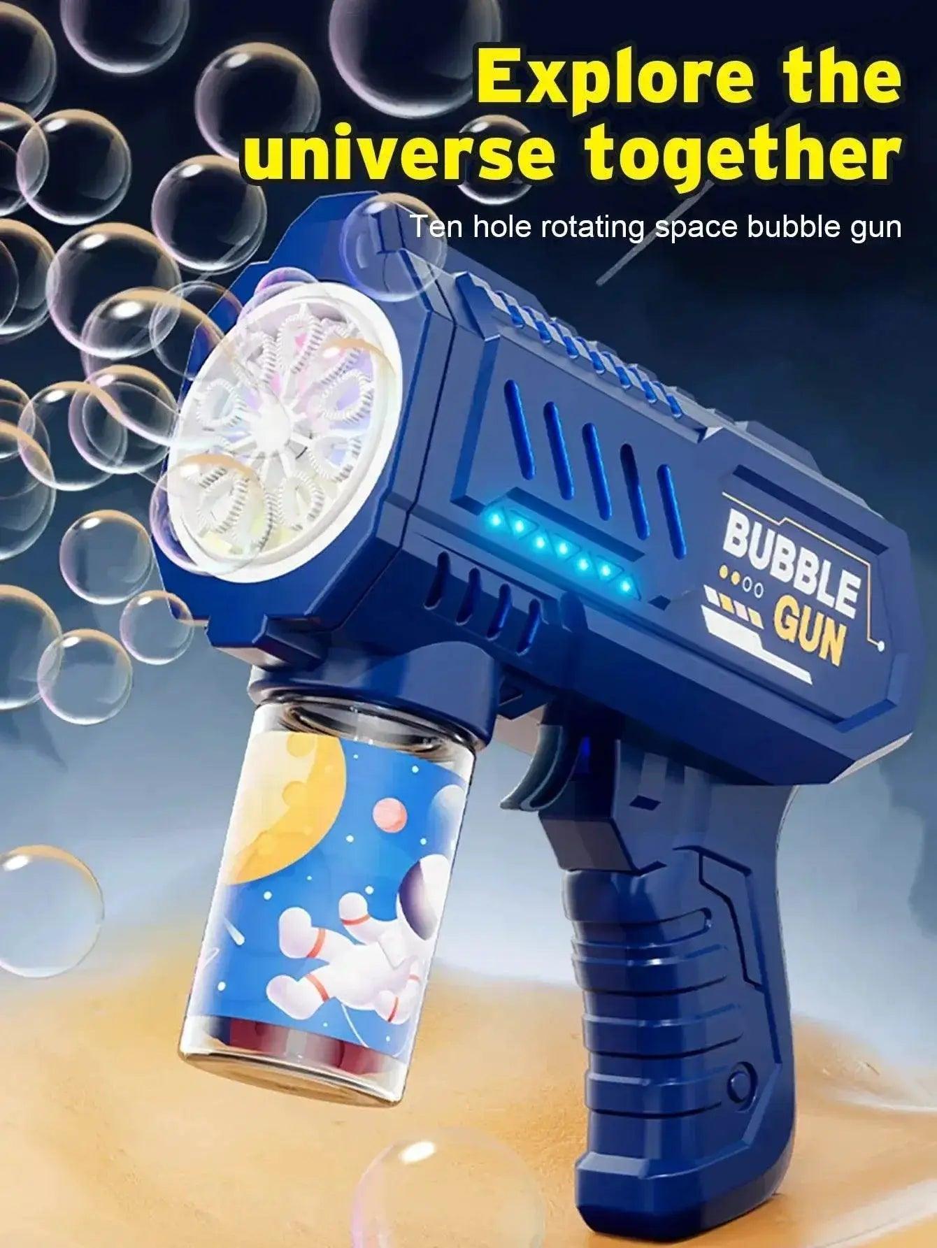  Fully Automatic Bubble Gun Rocket Bubbles Machine Automatic Blower with Bubble Liquid Toy for Kids Beach Outdoor Gifts -  ToylandEU™