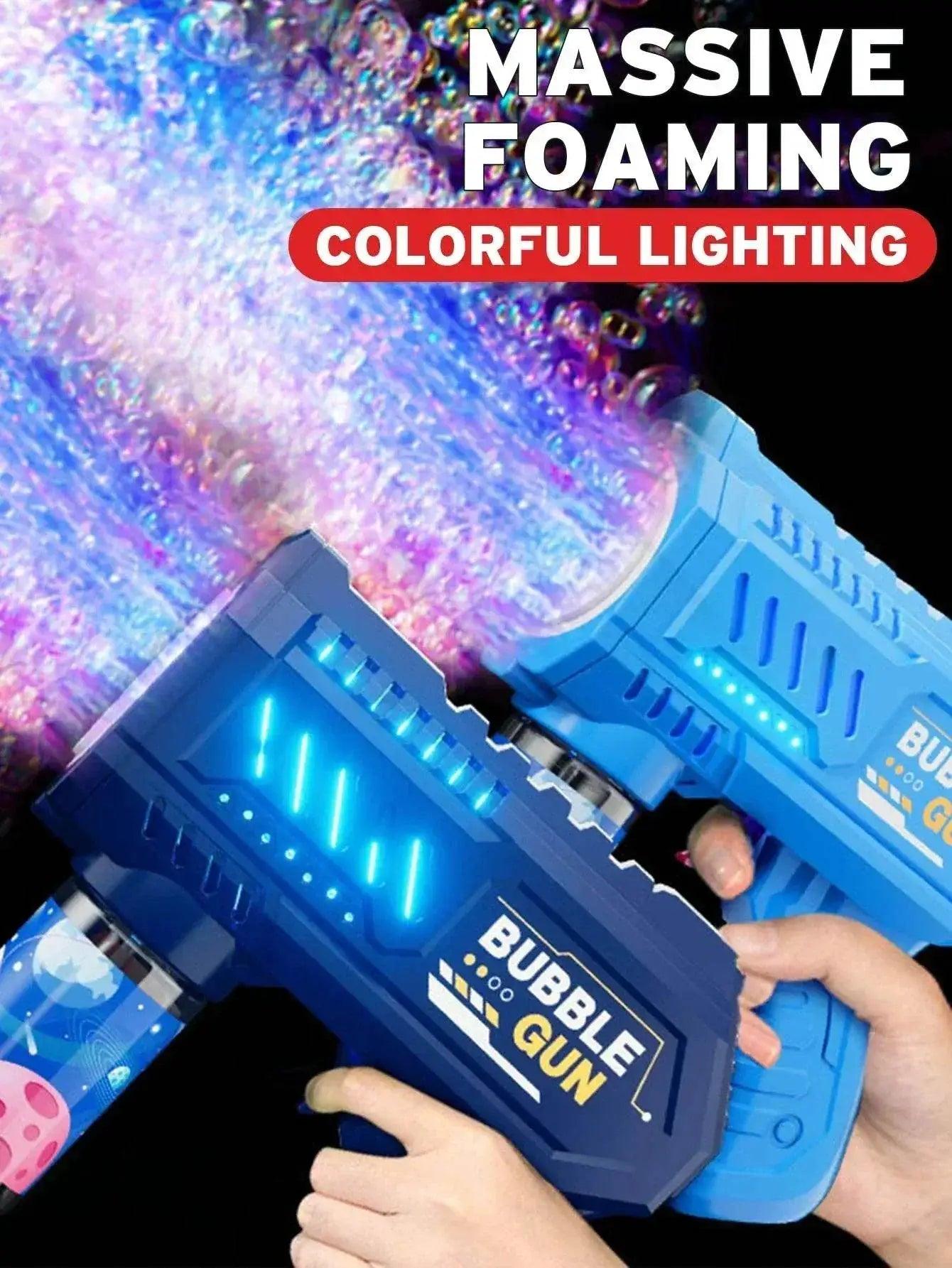  Fully Automatic Bubble Gun Rocket Bubbles Machine Automatic Blower with Bubble Liquid Toy for Kids Beach Outdoor Gifts -  ToylandEU™