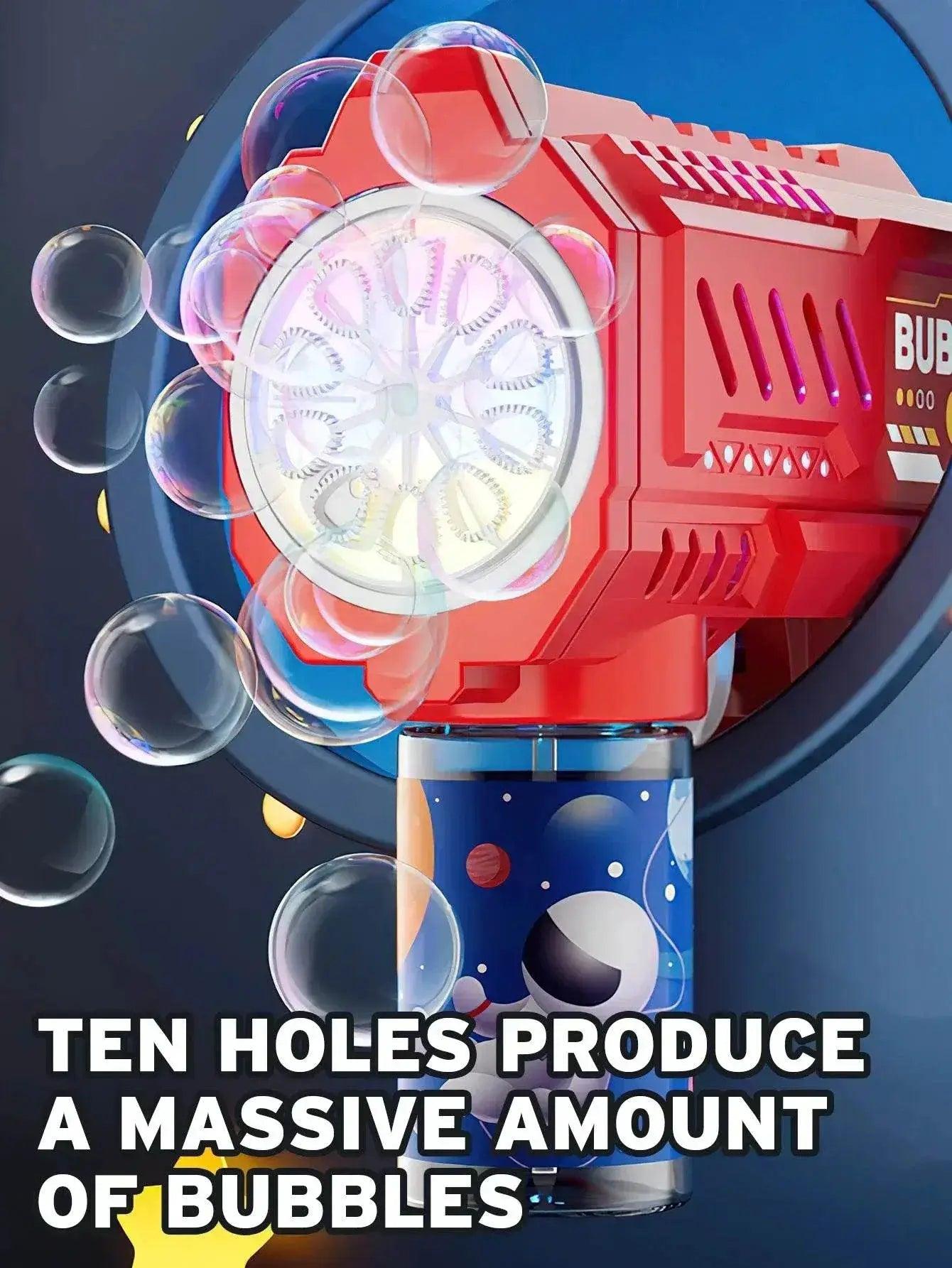  Fully Automatic Bubble Gun Rocket Bubbles Machine Automatic Blower with Bubble Liquid Toy for Kids Beach Outdoor Gifts -  ToylandEU™