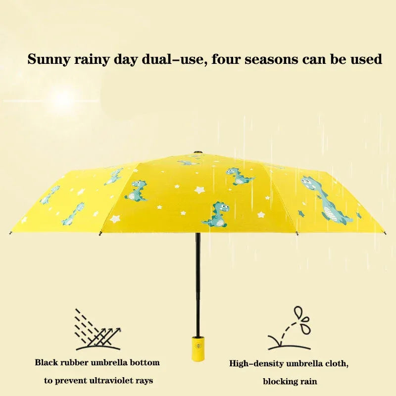 Automatic Dinosaur Umbrella For Kids Portable Folding - ToylandEU