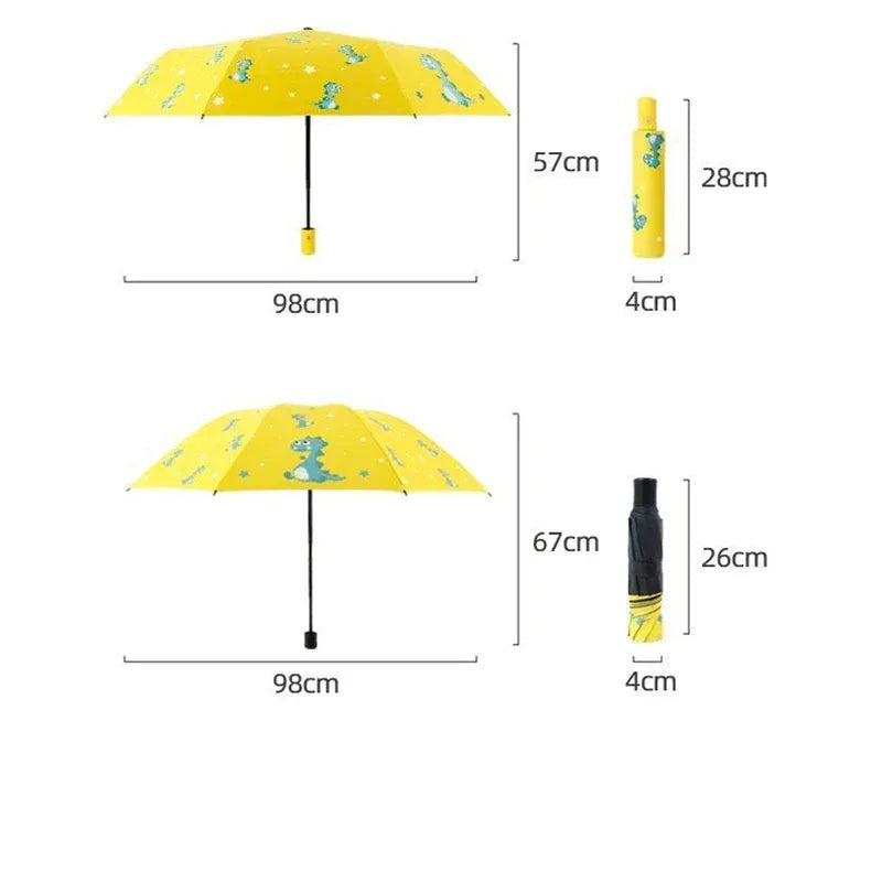 Automatic Dinosaur Umbrella For Kids Portable Folding - ToylandEU