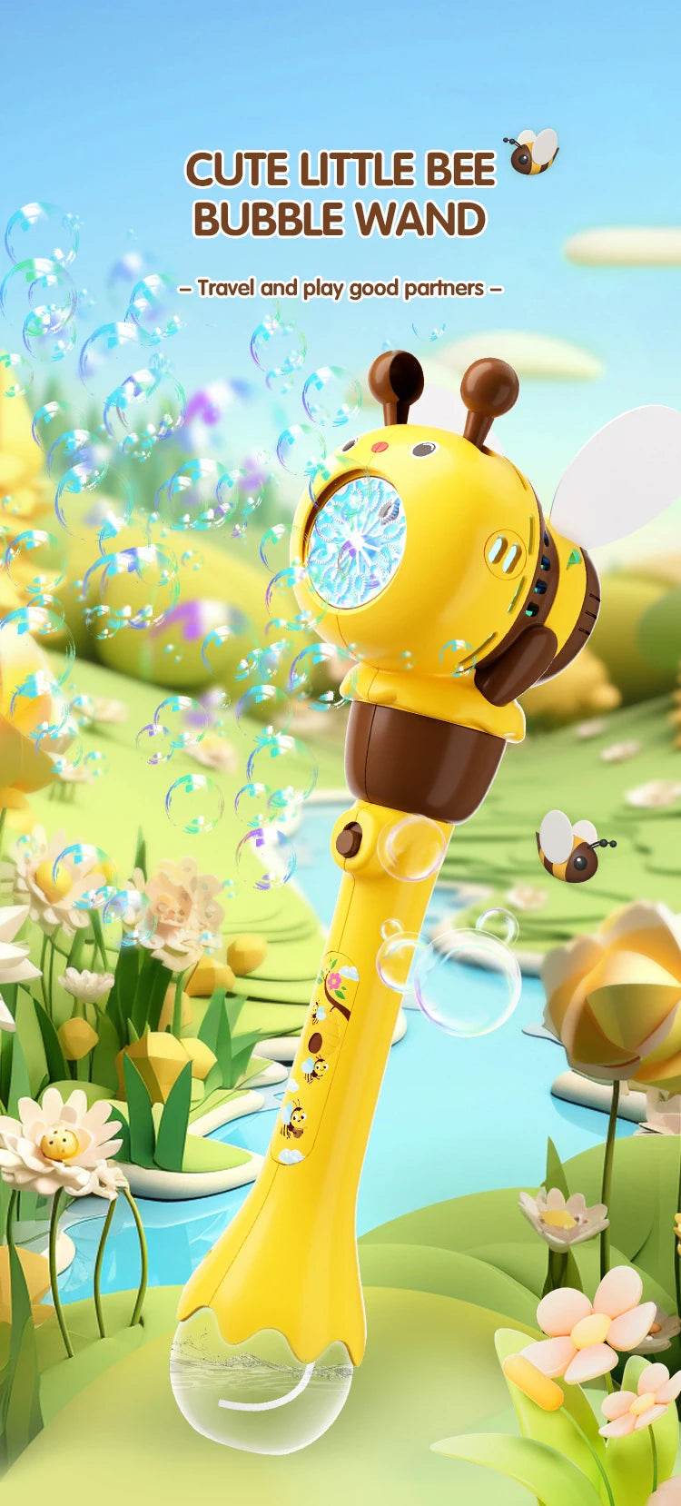 Automatic Hand-held Bubble Gun Stick Bubbles Machine 12 Hole - ToylandEU