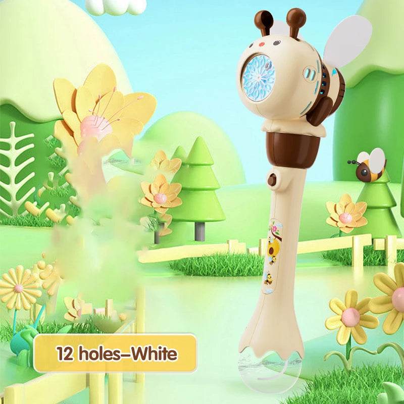 Automatic Hand-held Bubble Gun Stick Bubbles Machine 12 Hole - ToylandEU