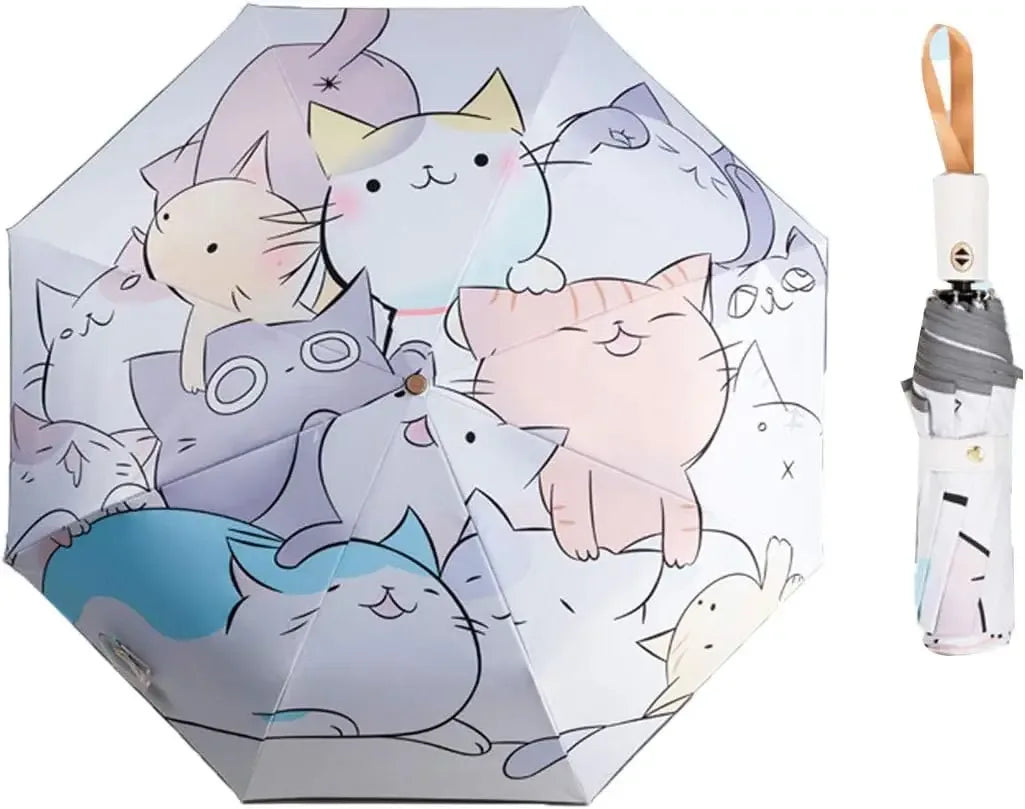 Automatic Kids Umbrella Cartoon Design Lightweight UV Protection - ToylandEU