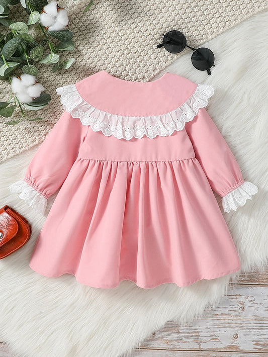 Autumn Baby Girls Dress Lace Princess Doll Collar Style - ToylandEU