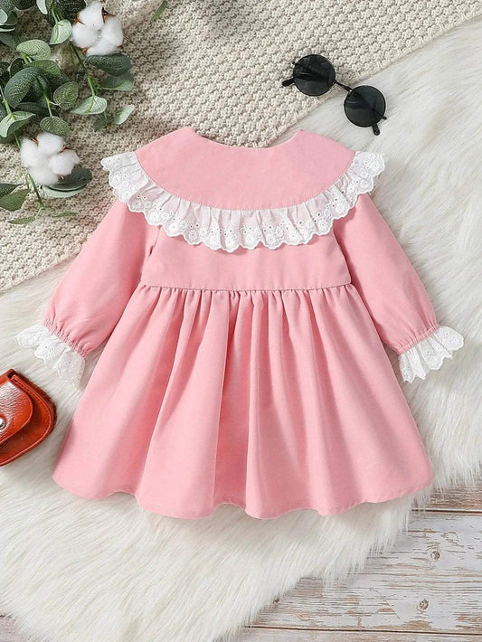  Autumn Baby Girls Dress Lace Princess Doll Collar -  ToylandEU™
