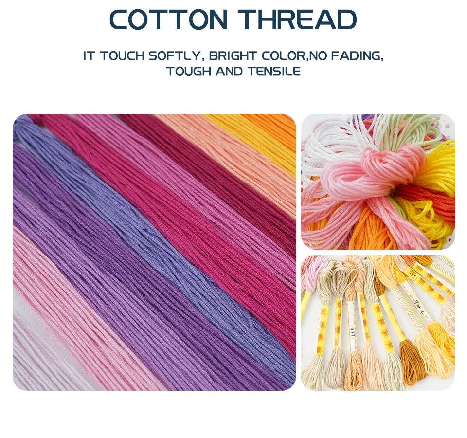 Autumn Streets Cross Stitch Kit by Joy Sunday - Aida Fabric Sewing Set for DIY Home Decor and Gifts - ToylandEU