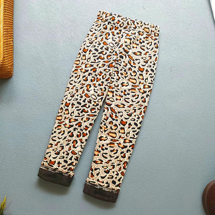 Autumn Winter Floral Print Thick Warm Kids Leggings For Girls - ToylandEU