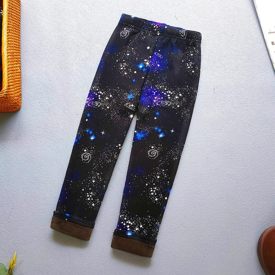 Autumn Winter Floral Print Thick Warm Kids Leggings For Girls - ToylandEU