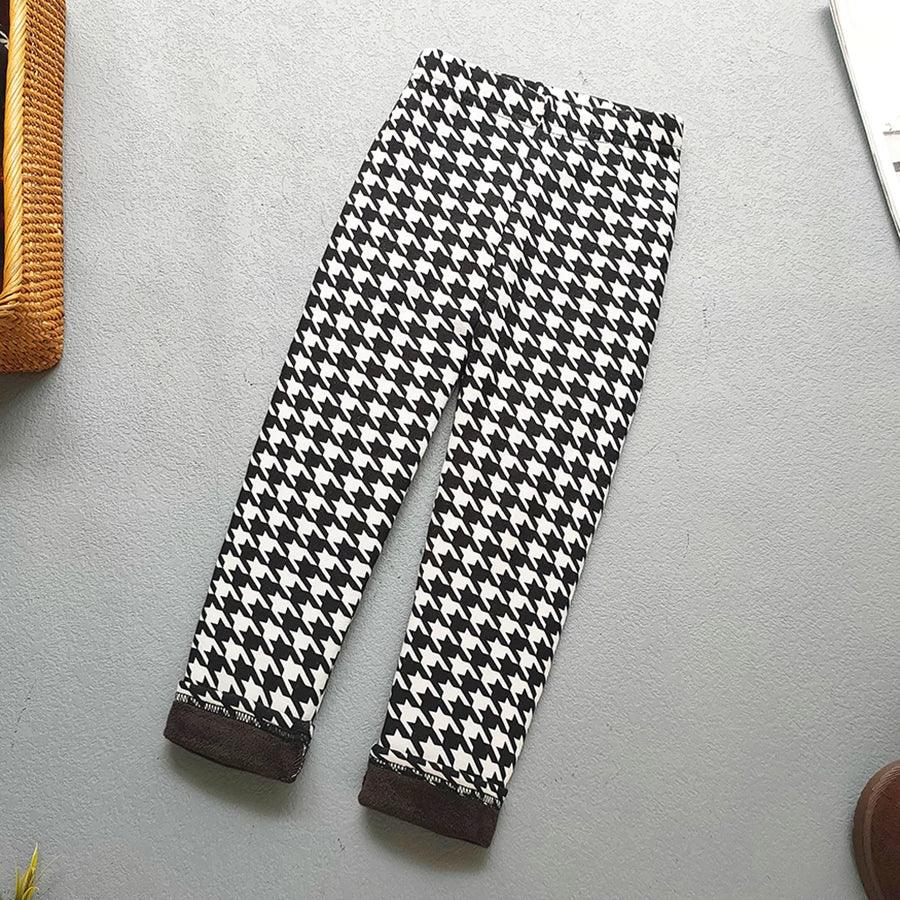 Autumn Winter Floral Print Thick Warm Kids Leggings For Girls - ToylandEU