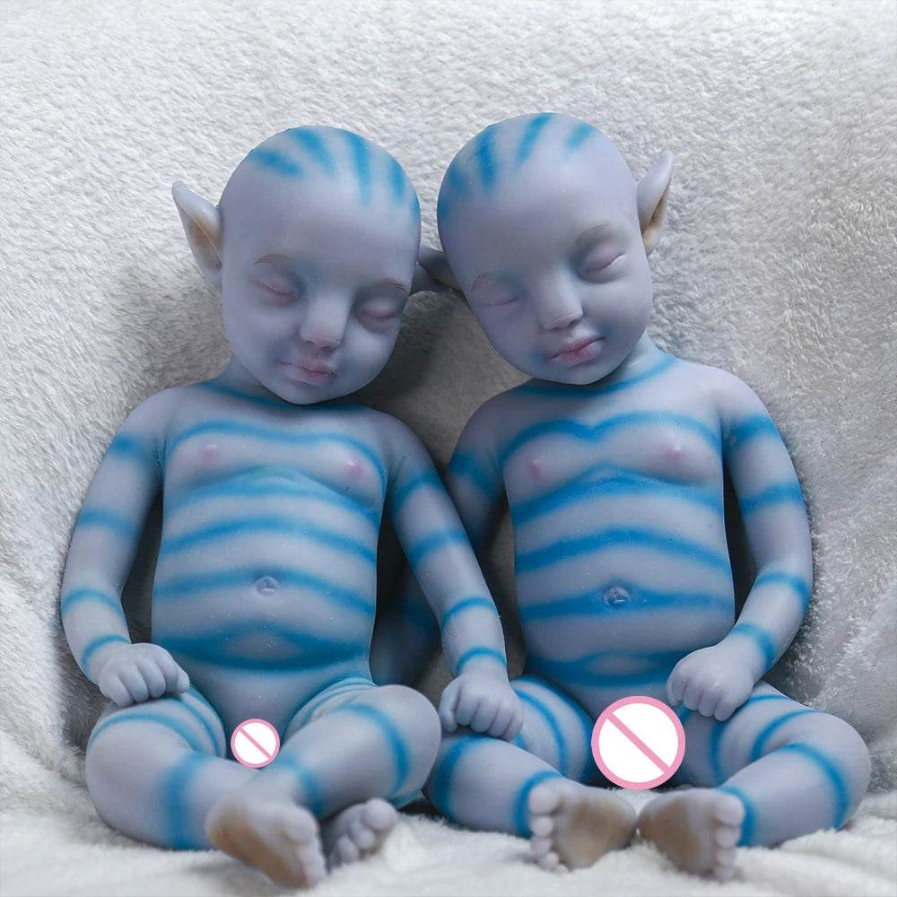 Avatar Twins 18-Inch Full Body Silicone Baby Dolls - Handmade Soft Platinum Silicone Newborn Kids Toys - ToylandEU