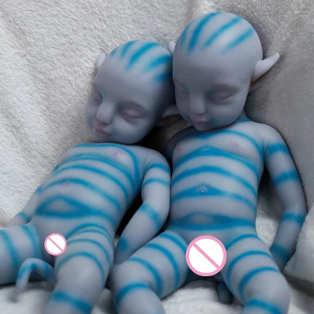 Avatar Twins 18-Inch Full Body Silicone Baby Dolls - Handmade Soft Platinum Silicone Newborn Kids Toys - ToylandEU