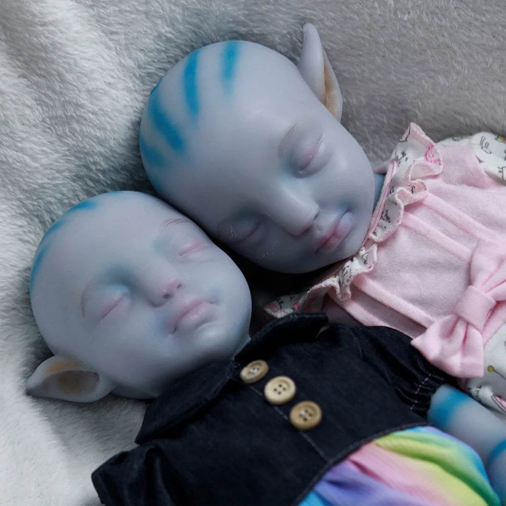 Avatar Twins 18-Inch Full Body Silicone Baby Dolls - Handmade Soft Platinum Silicone Newborn Kids Toys - ToylandEU