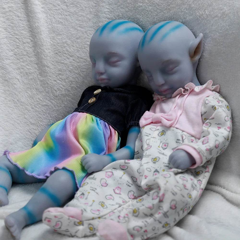 Avatar Twins 18-Inch Full Body Silicone Baby Dolls - Handmade Soft Platinum Silicone Newborn Kids Toys - ToylandEU