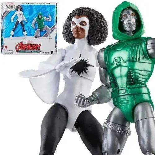 Marvel Legends Captain Marvel Vs Doctor Doom 6-Inch Action Figures - ToylandEU