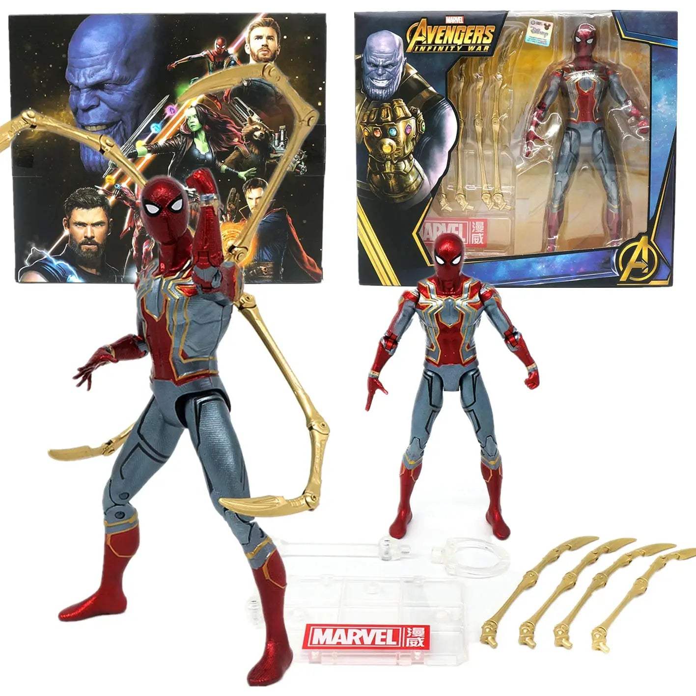 Avengers Action Figures Set With Display Stand Marvel -  ToylandEU™