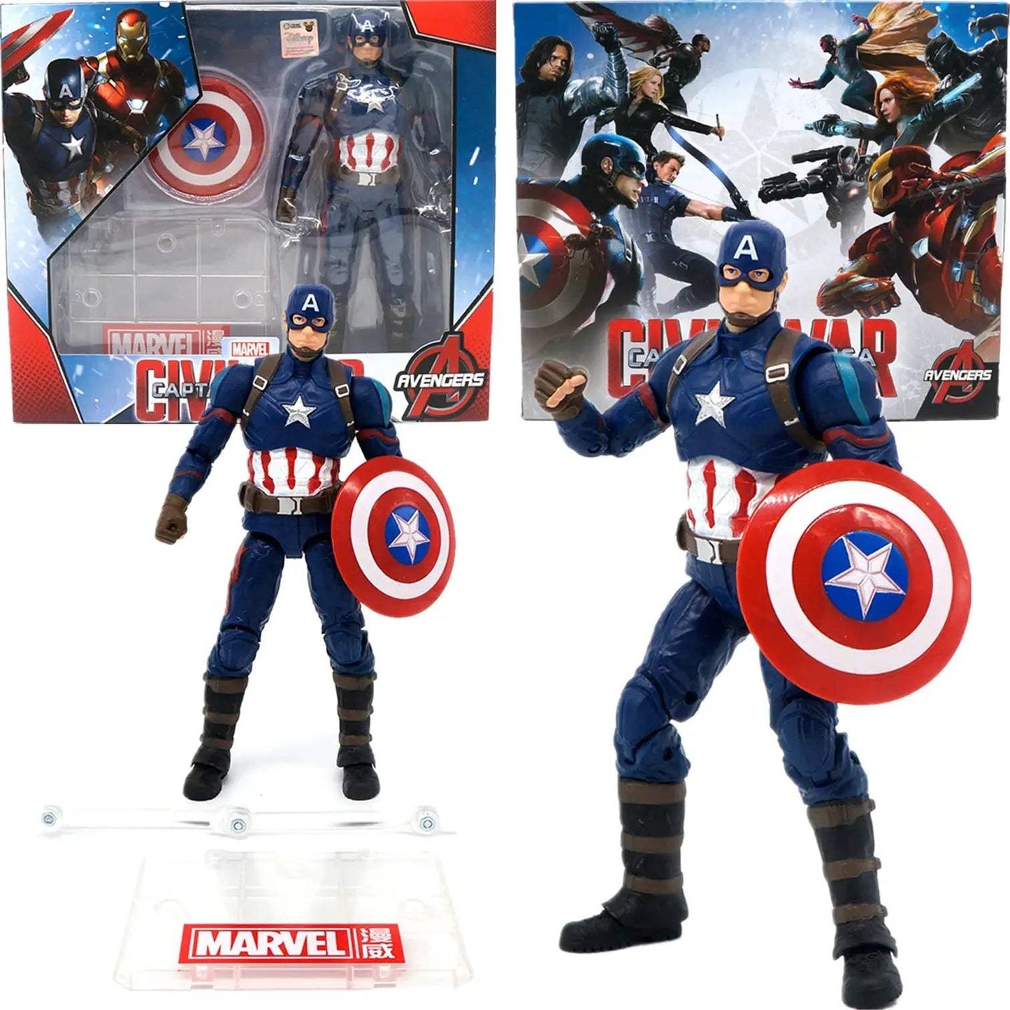  Avengers Action Figures Set With Display Stand Marvel -  ToylandEU™