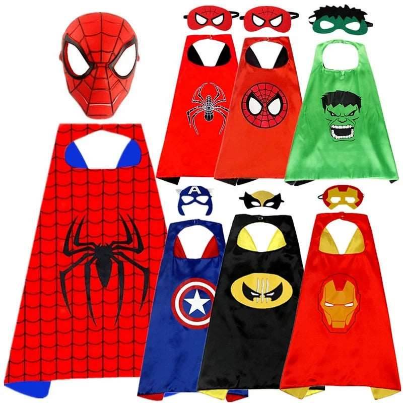 Avengers Superhero Cape & Mask Set - Spiderman, Hulk, Iron Man Fun! - ToylandEU