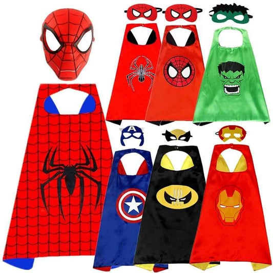Avengers Superhero Cape & Mask Set - Spiderman, Hulk, Iron Man Fun! - ToylandEU